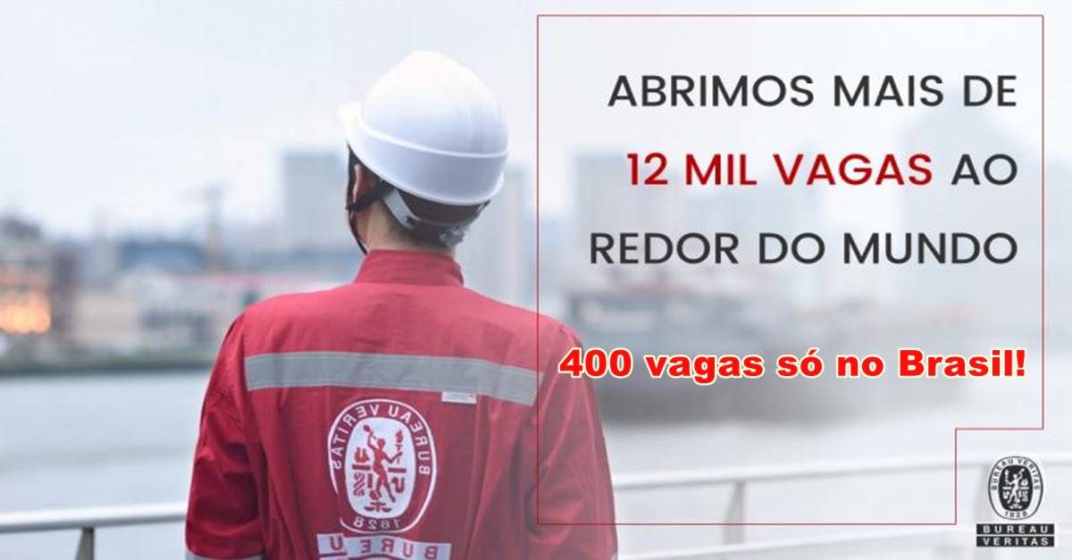 400 vagas de emprego em várias regiões e em diversos setores para trabalhar na multinacional francesa Bureau Veritas