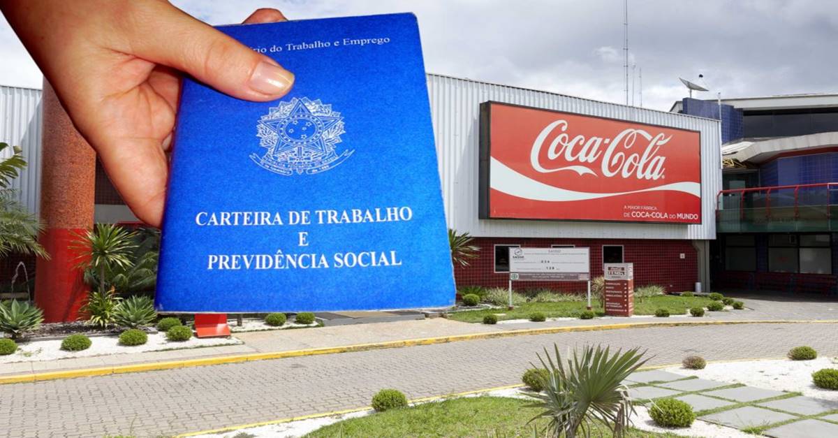 Mais de 40 vagas de emprego na multinacional americana Coca-Cola de ensino fundamental, médio e superior