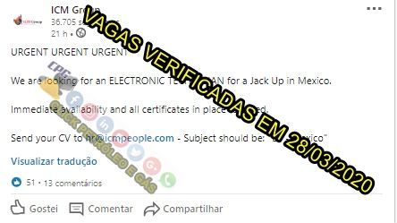 ICM Group convoca brasileiros para vagas de emprego offshore em plataforma Jack Up no México