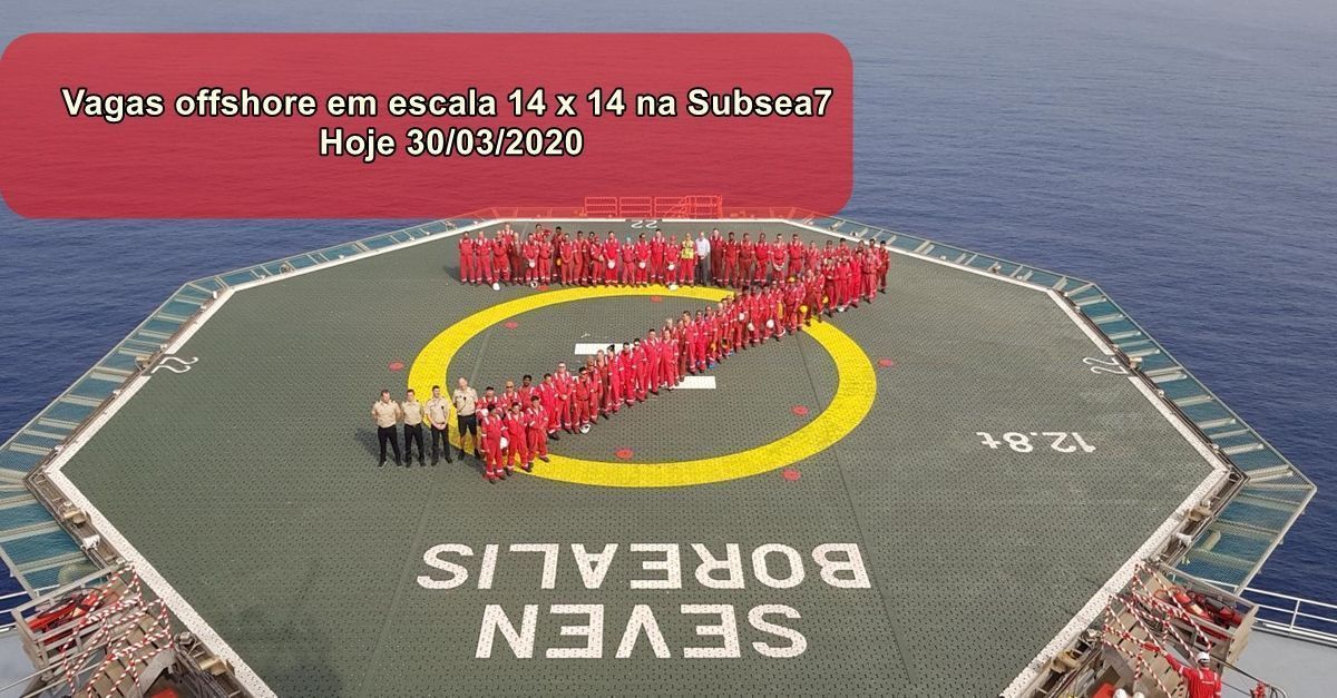 Multinacional Subsea 7 iniciou processo seletivo para vagas offshore em escala 14 x 14 no Rio de Janeiro na última sexta-feira, 27