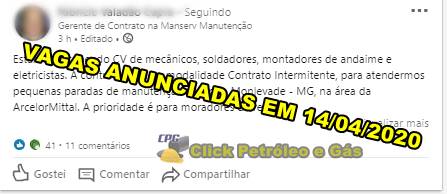 mecânicos, soldadores, montadores de andaime e mais vagas para parada de manutenção em área da ArcelorMittal mecânicos, soldadores, montadores de andaime e mais vagas para parada de manutenção em área da ArcelorMittal