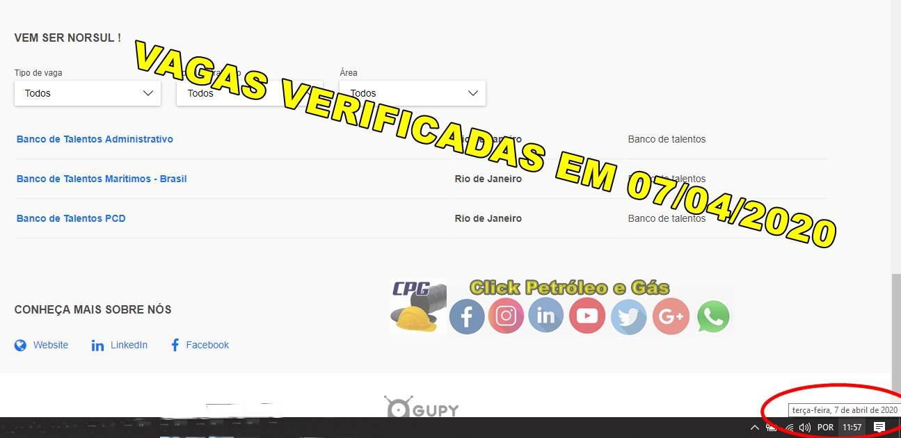 Cadastro de currículo NORSUL