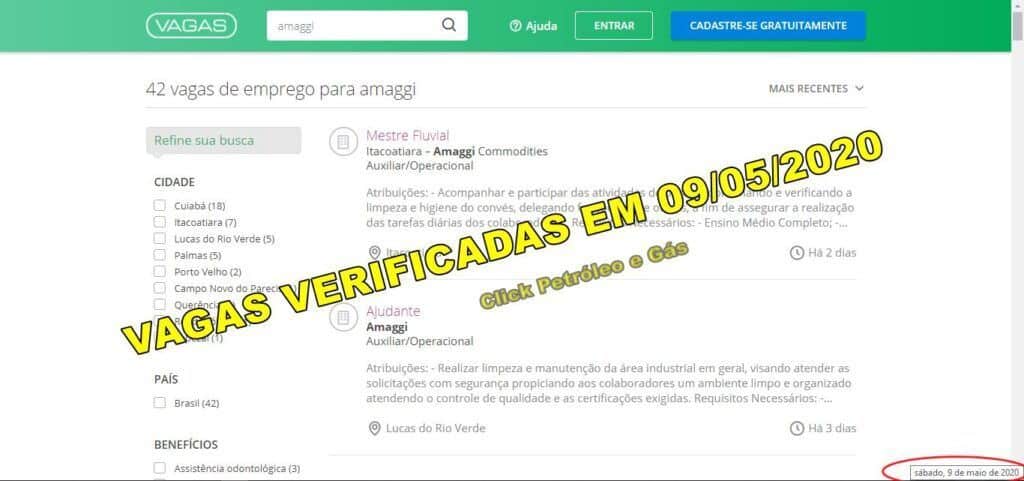 Amaggi com vagas de emprego para Ajudantes, Eletricistas, Mecânicos, Técnicos, Engenheiros e mais neste dia 09