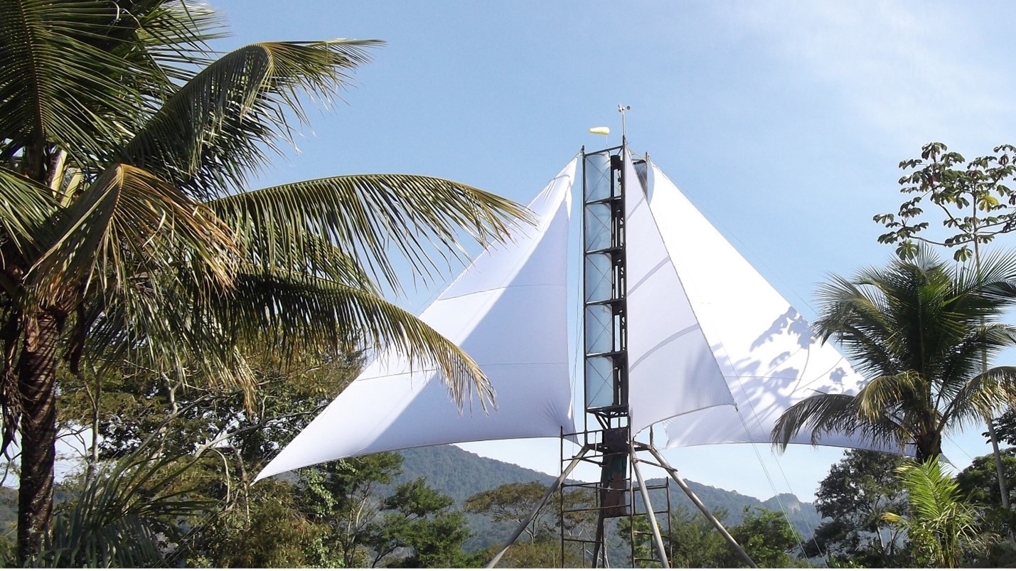 Cubo de vento aerogerador de energia eólica parque eólico