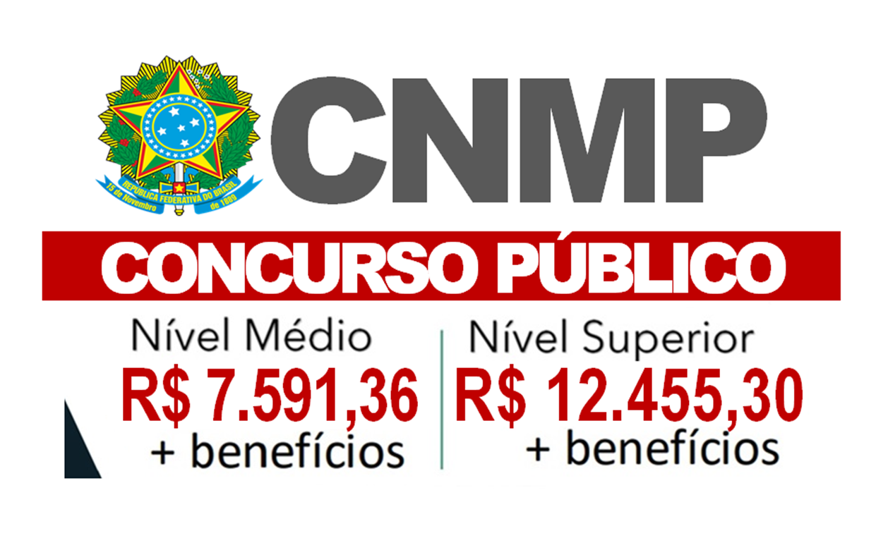Conselho Nacional do Ministério Público (CNMP) publicou o edital do concurso público para 9 vagas imediadas, além de cadastro reserva para cargos de nível médio e superior
