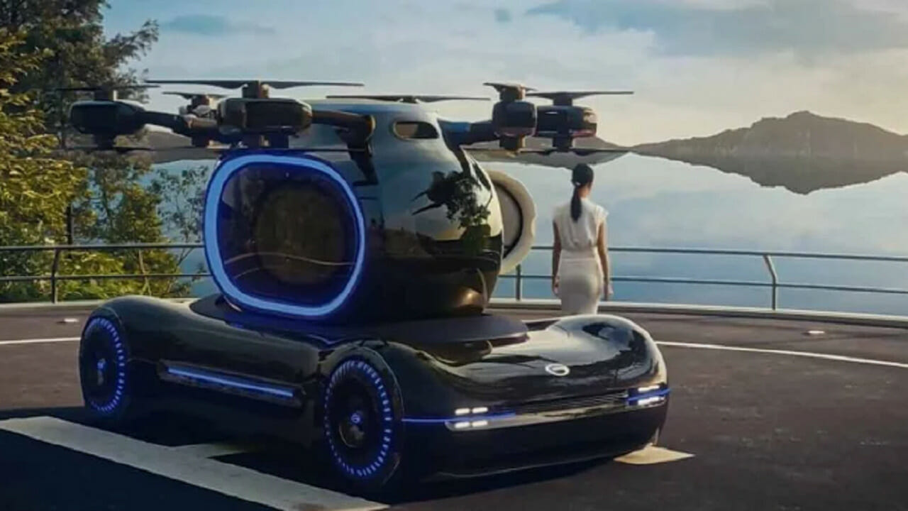 GAC Group revela carro totalmente elétrico que pode voar e correr na terra