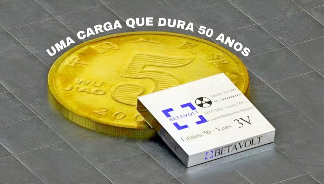 Companhia chinesa Betavolt Technology surpreendeu o mundo com uma bateria nuclear miniaturizada e capaz de alimentar dispositivos por 50 anos com uma única carga.