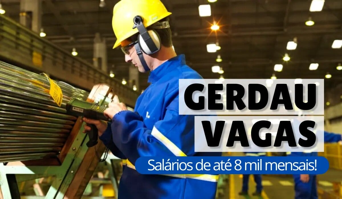 A gigante do aço Gerdau está com novas vagas de emprego abertas para candidatos de nível médio, técnico e superior em todo o Brasil.