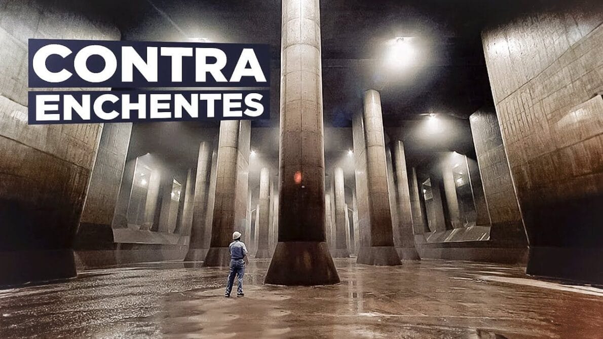 A maior construção anti enchente do mundo, o G-Cans Project no Japão, é um sistema impressionante de túneis e reservatórios