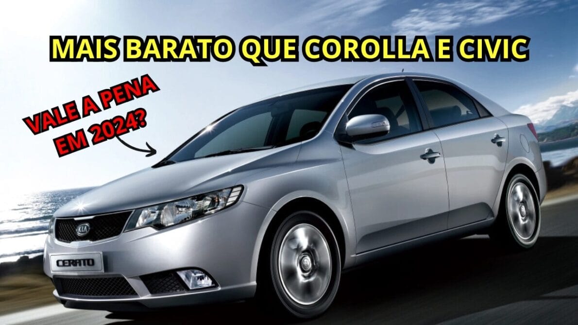 O Kia Cerato destaca-se pelo design esportivo e motor eficiente, além de ser uma excelente opção para quem busca um sedã espaçoso.