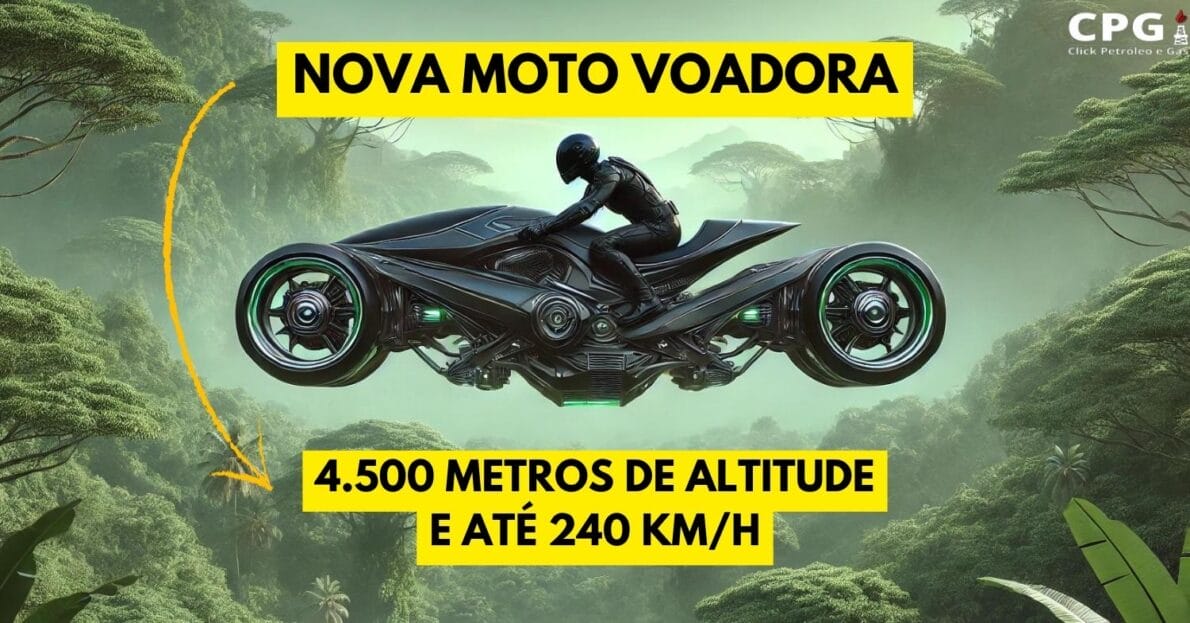 Primeira moto voadora do mundo, movida a gasolina, fica pronta este ano e alcança incríveis 4.500 metros de altitude e até 240 kmh!