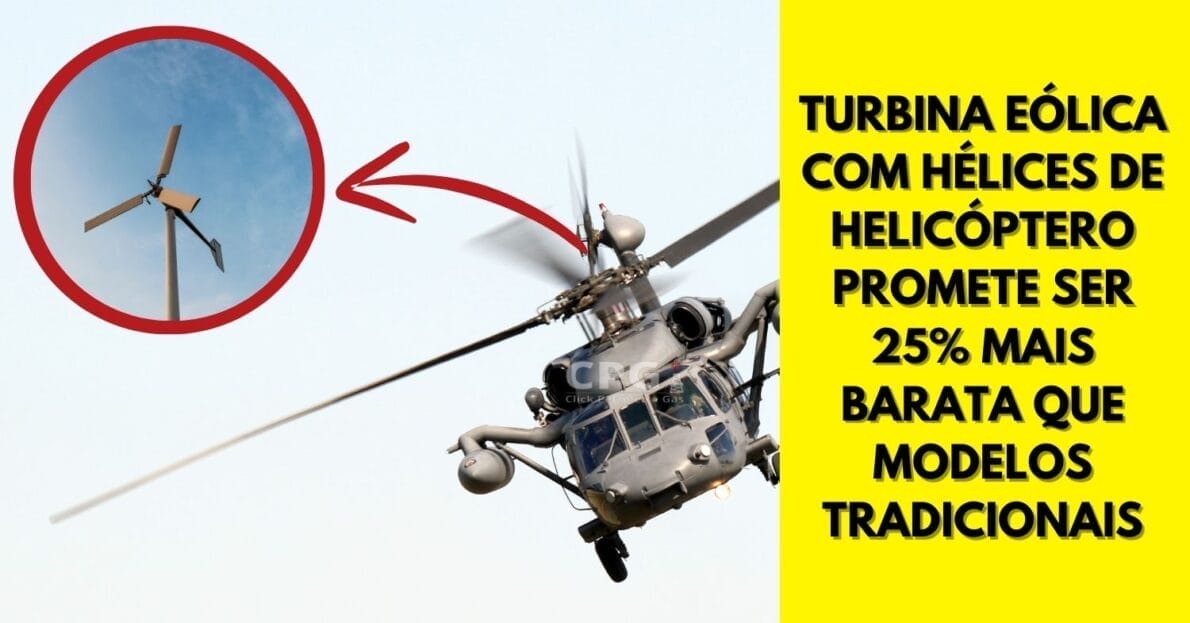 Turbina Eólica com Hélices de Helicóptero promete ser 25% Mais Barata que Modelos Tradicionais