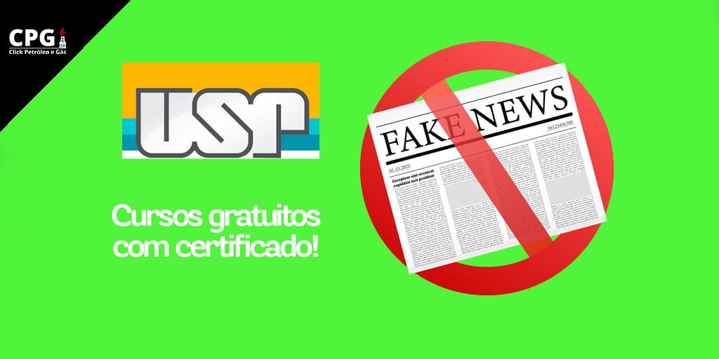 urso gratuito da USP ensina noções básicas sobre notícias falsas. (Imagem: reprodução)