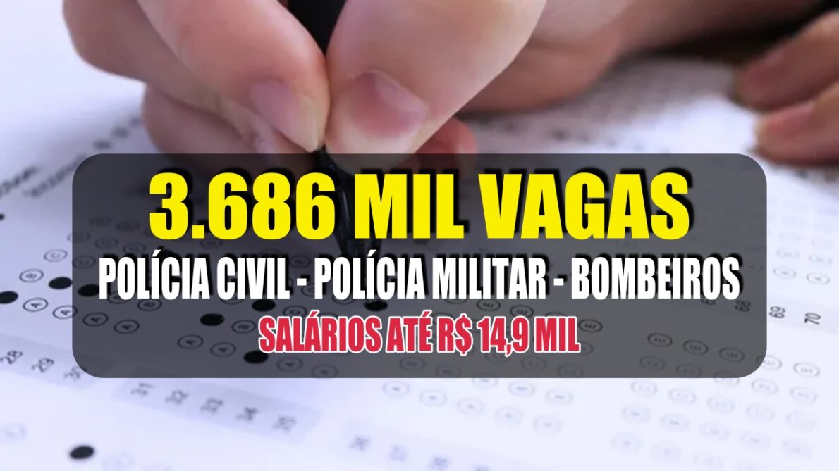 concurso - vagas - edital - nível médio - polícia militar - polícia civil - bombeiros