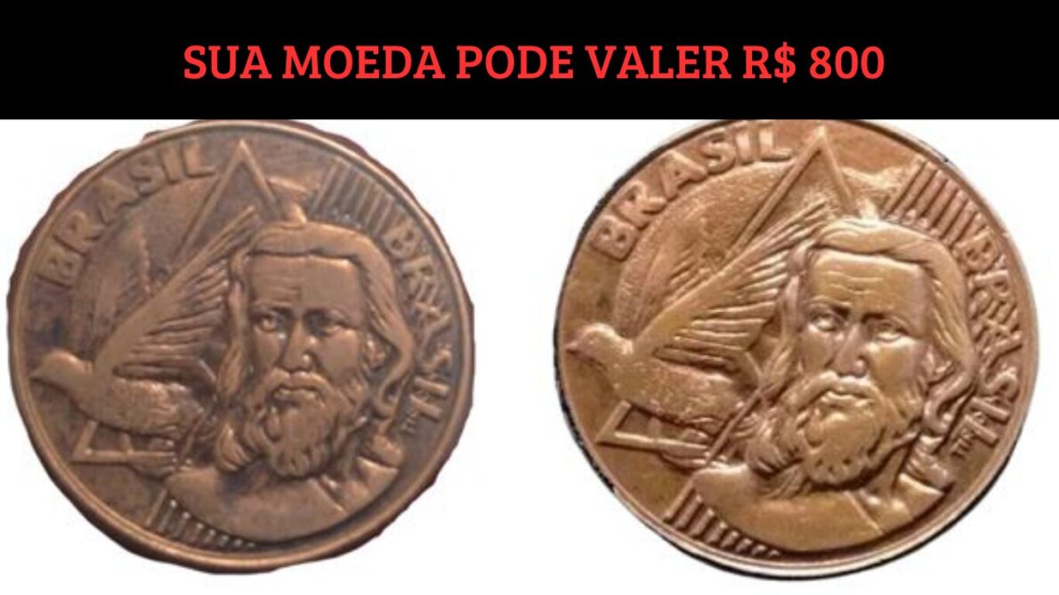 Moeda - moeda rara - colecionador - numismática - 5 centavos