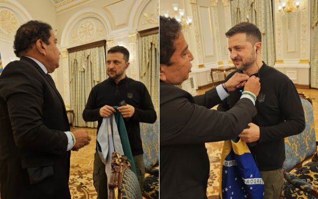 “Sei que o povo do Brasil está ao nosso lado”: Zelensky se encontra com parlamentares brasileiros e impacta em reunião com líderes globais