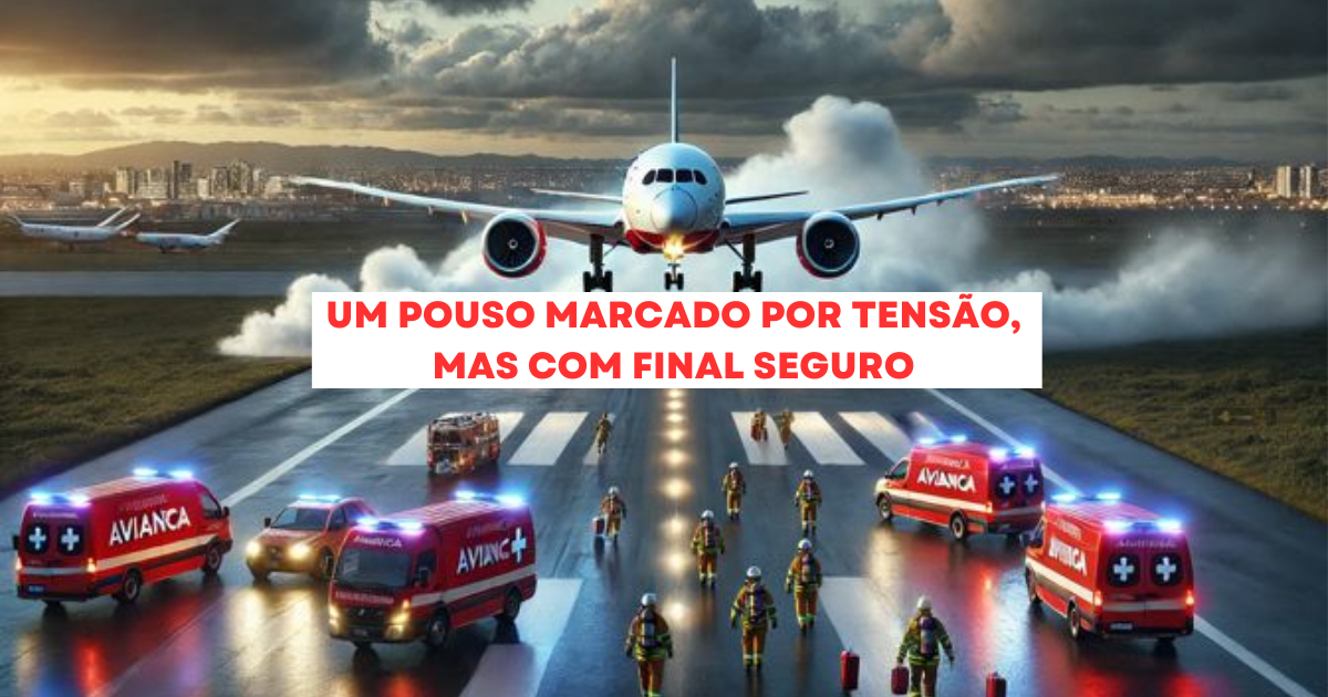 Avião da Avianca sofre despressurização em voo sobre o Atlântico e faz pouso de emergência. Passageiros foram realocados em outro voo. (Imagem: Reprodução/Canva)