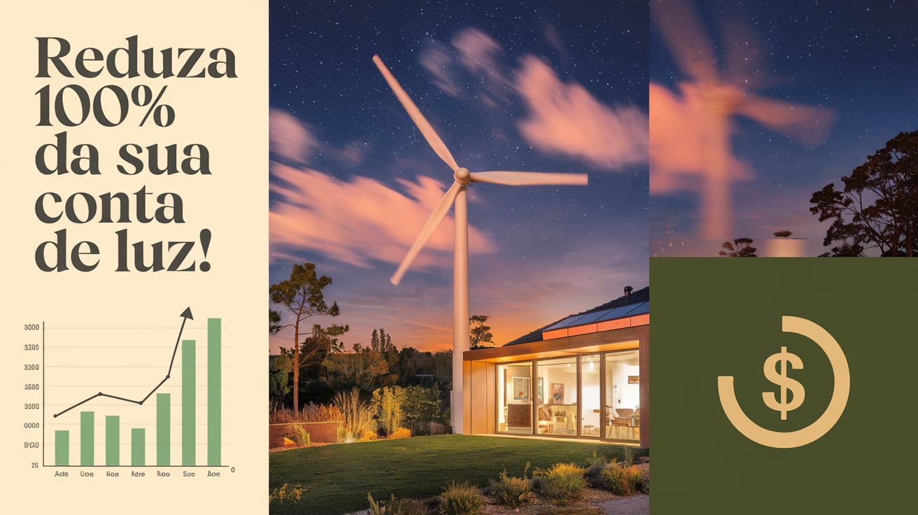 Descubra como a turbina eólica BEIGOOD pode reduzir até 100% da conta de luz com eficiência e baixo custo de manutenção.