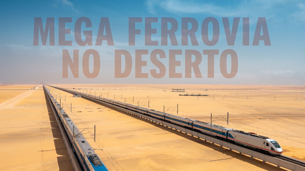 A MEGA ferrovia de US$ 90,72 bilhões: O projeto que está transformando 1.999 km de deserto no Oriente Médio