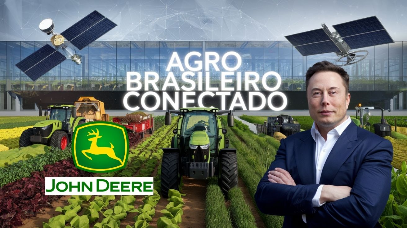 John Deere une forças com Starlink de Elon Musk para levar internet ao campo e revolucionar o agronegócio brasileiro.