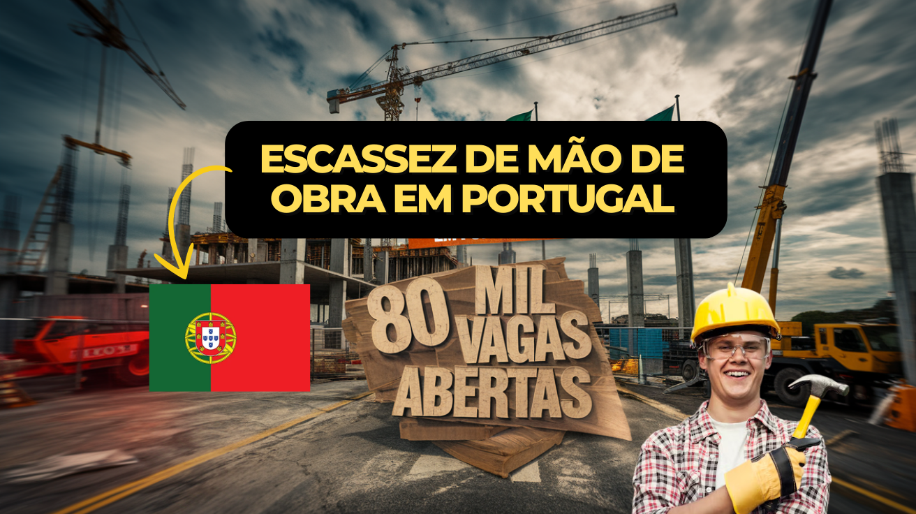 Portugal enfrenta escassez de 80 mil trabalhadores na construção civil. Regularização de imigrantes é vista como solução urgente.