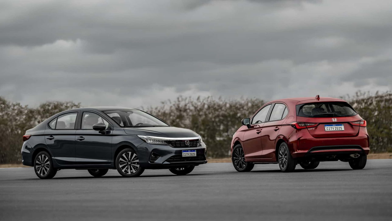 Honda City 2025 chega com design renovado, segurança de ponta e eficiência de consumo. (Imagem: divulgação)