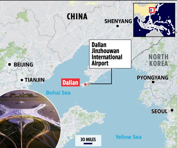 Localizado na cidade costeira de Dalian, no nordeste da China, o aeroporto está estrategicamente posicionado em uma região próxima ao Japão e à Coreia do Sul. A cidade, com mais de 6 milhões de habitantes, já é um importante centro econômico e logístico, conhecido por suas indústrias de refino de petróleo, transporte e turismo. A nova infraestrutura reforçará a conectividade regional e internacional, transformando Dalian em um dos maiores hubs aéreos do nordeste asiático.