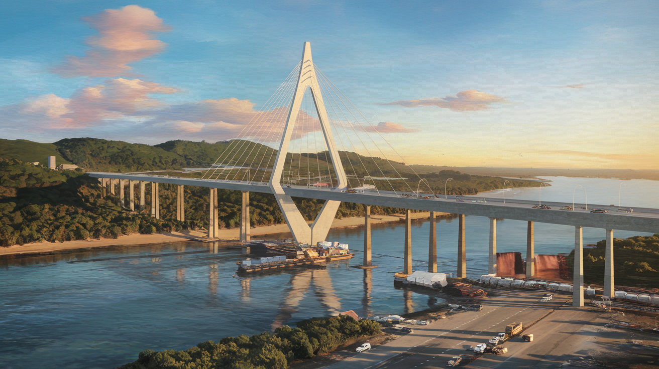 Ponte de Guaratuba, no Paraná, avança 30% e promete transformar o litoral com R$ 400 milhões em investimentos. Descubra os detalhes!