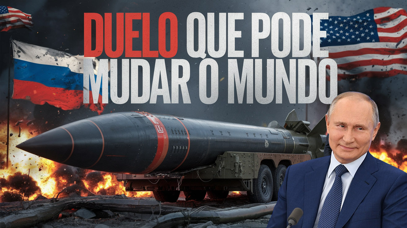 Putin desafia os EUA com duelo de mísseis hipersônicos, intensificando tensões na guerra da Ucrânia e acendendo o alerta global.