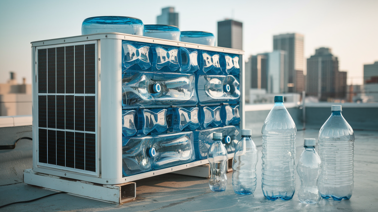 Ar-condicionado feito de garrafas PET que não consome energia Conheça o Eco-Cooler, a invenção sustentável que está revolucionando vidas ao redor do mundo!