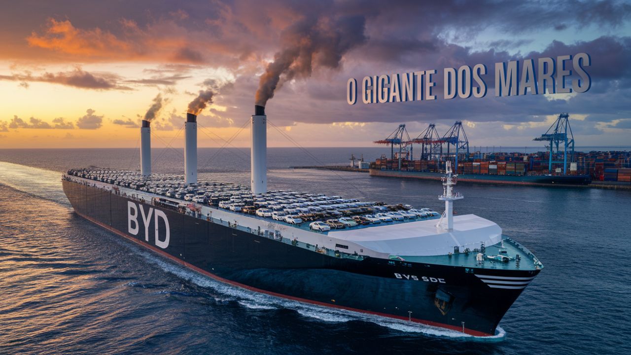 BYD da China surpreende o mundo com o MAIOR NAVIO de transporte de carros já construído: Capacidade monstruosa para 9.200 veículos revoluciona o mercado automotivo global