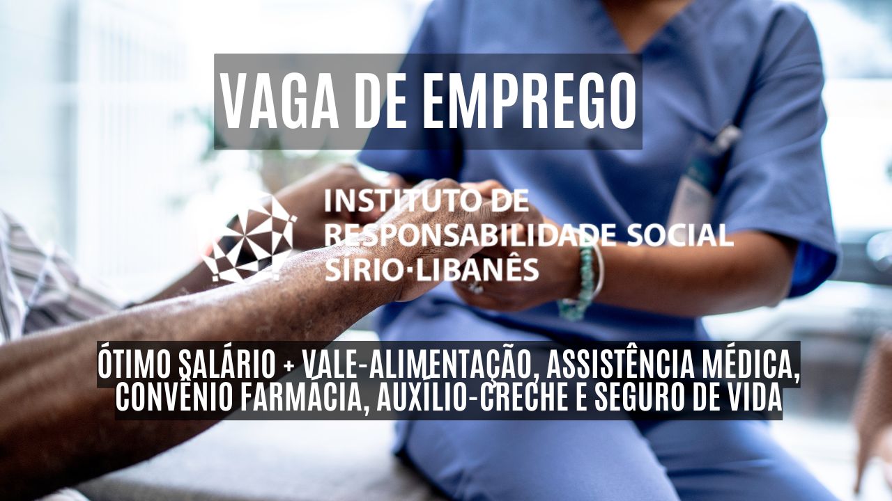 O Instituto de Responsabilidade Social Sírio-Libanês procura interessados em trabalhar como auxiliar de enfermagem! Oferece um ótimo salário +  vale-alimentação, assistência médica, convênio farmácia, auxílio-creche e seguro de vida, saiba como garantir sua vaga