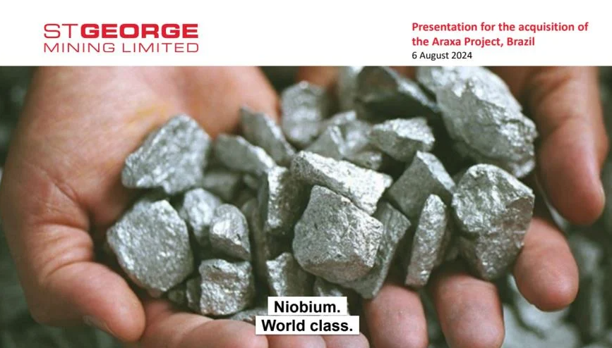 O nióbio de Araxá é um dos mais puros e abundantes do mundo, usado principalmente na produção de ligas metálicas super-resistentes. A região contribui para que o Brasil lidere o mercado global desse metal estratégico.