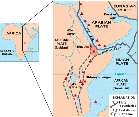 O Sistema de Rift da África Oriental é como uma grande rachadura na crosta terrestre, que se estende de Moçambique até o Mar Vermelho. Ele está no centro dessa transformação, onde a crosta continental está lentamente se separando e dando lugar à formação de um futuro oceano.