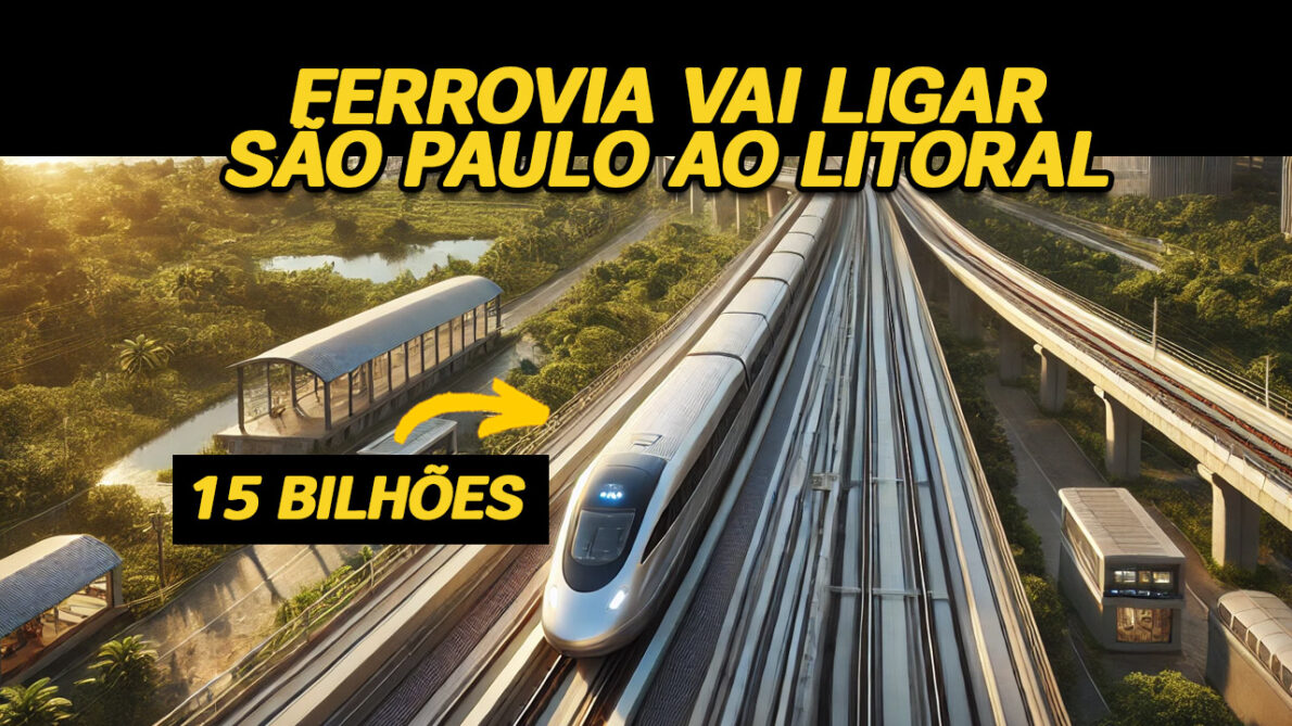 Projeto de R$ 15 bilhões conectará São Paulo ao litoral em 90 minutos, beneficiando 1,8 milhão de pessoas e nove municípios.