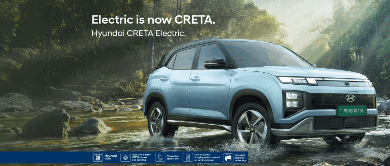 O Hyundai Creta elétrico terá um visual mais moderno, sem a tradicional grade frontal, característica dos carros a combustão. Ele contará com detalhes atualizados nos faróis e um design pensado para destacar sua proposta sustentável.