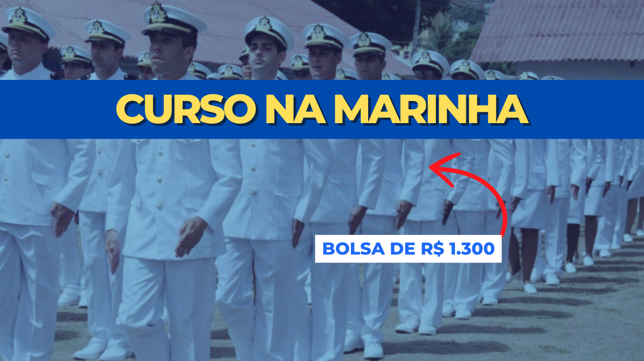 Marinha do Brasil abre inscrições para curso de formação com 1.680 vagas, bolsa de R$ 1,3 mil e diversos benefícios. Saiba como participar!