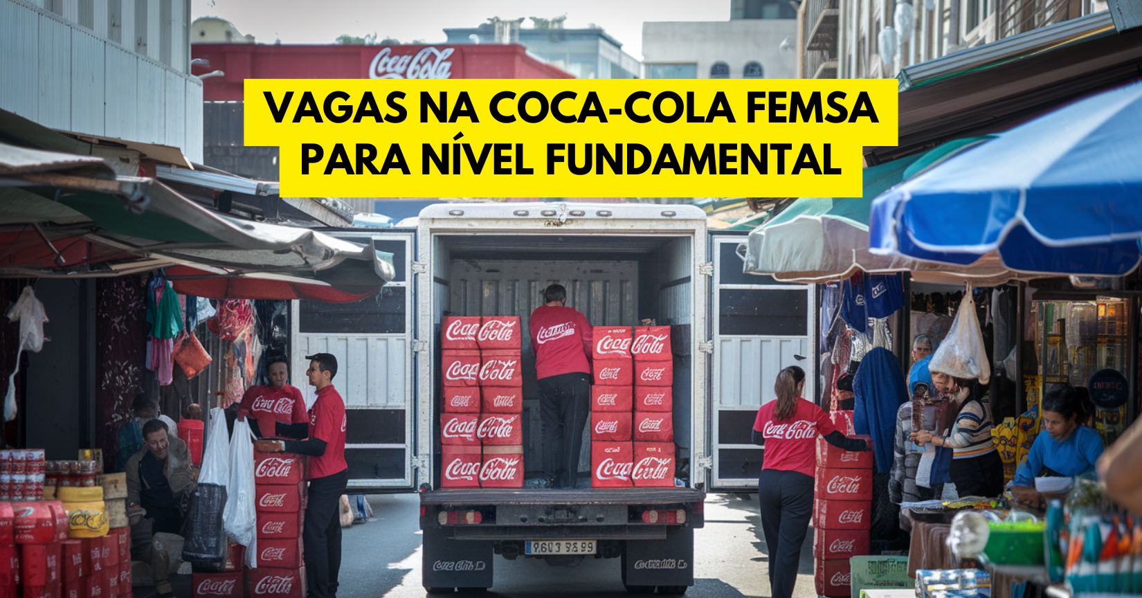 Processo seletivo aberto na Coca-Cola Femsa exigindo apenas ensino fundamental com remuneração de R$ 1.766 + R$ 250 e outros benefícios para trabalhar como Ajudante Operacional