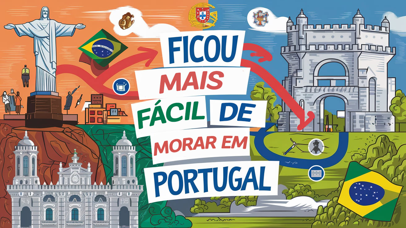 Portugal facilita residência para brasileiros com nova lei; entrada como turista agora permite solicitação de autorização de residência.
