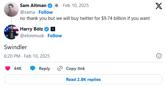 O embate ganhou grande repercussão na internet, com usuários divididos entre os apoiadores de Musk e os que se divertiram com a ironia de Altman.