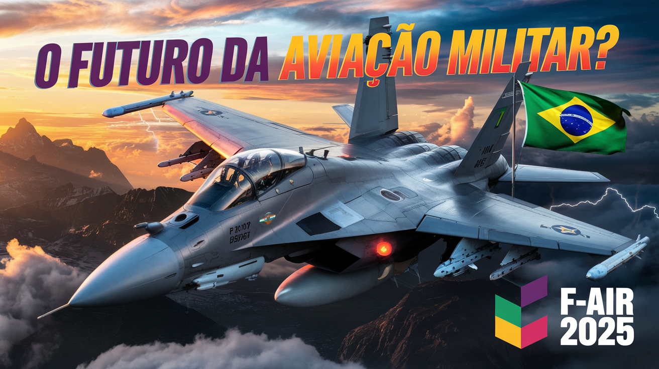 Caças F-39 Gripen da FAB serão destaque na F-Air 2025, reforçando a cooperação militar e atraindo o interesse da América Latina. (Imagem: Reprodução/Canva)