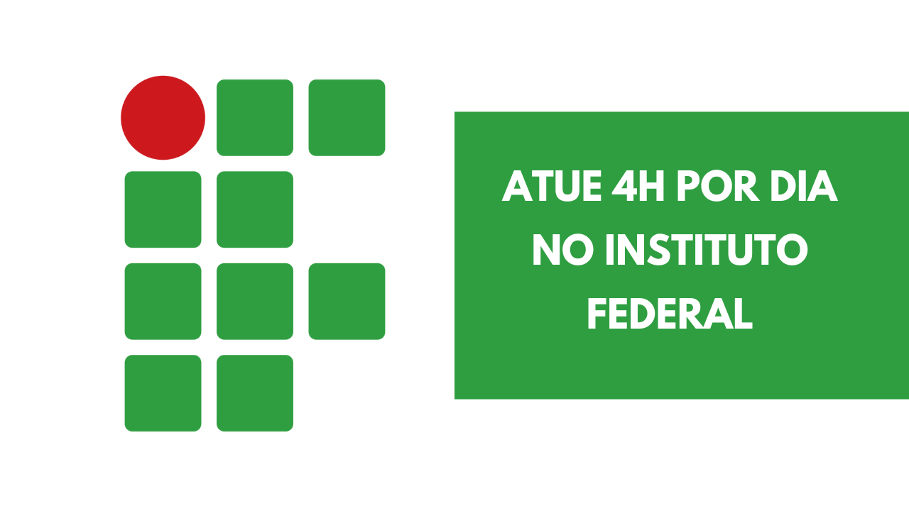 A vaga de Coordenador de Tutoria do Instituto Federal exige dedicação de 20h semanais e não permite o acúmulo de bolsas.