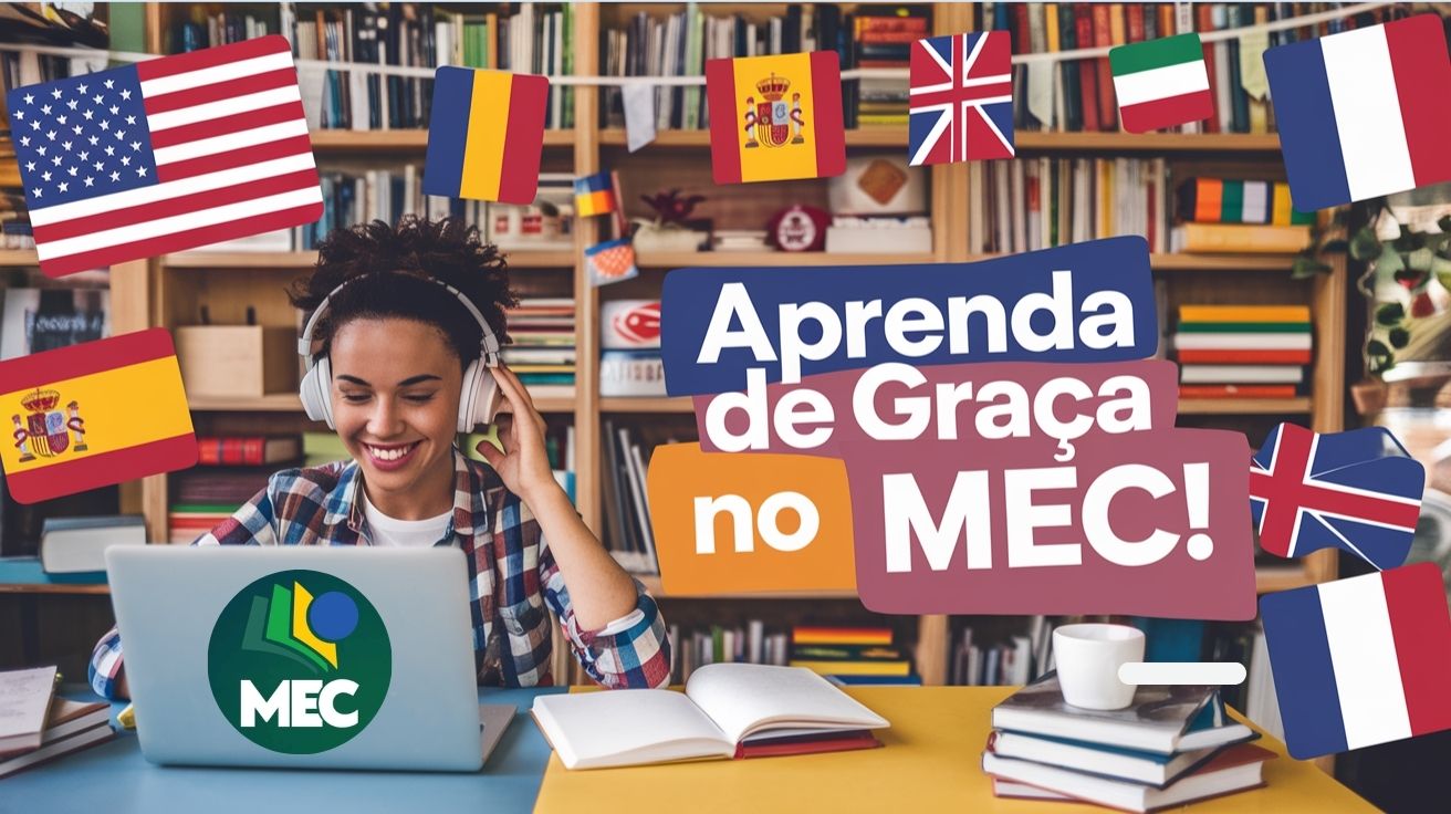 MEC oferece cursos gratuitos de inglês, espanhol e francês com certificação. Inscrições abertas na Plataforma Aprenda!