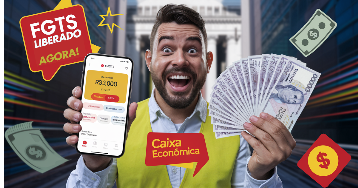 FGTS liberado! Veja quem pode sacar até R$ 3 mil nesta quinta (6), como consultar saldo e quais as regras do saque-aniversário. (Imagem: Reprodução/Canva)