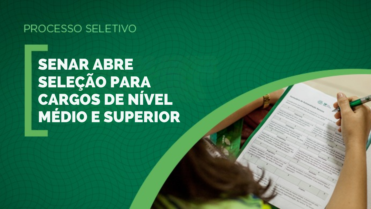 O SENAR-RS abriu processo seletivo para 7 vagas e cadastro reserva em diversos cargos, com inscrições até 14 de abril de 2025.