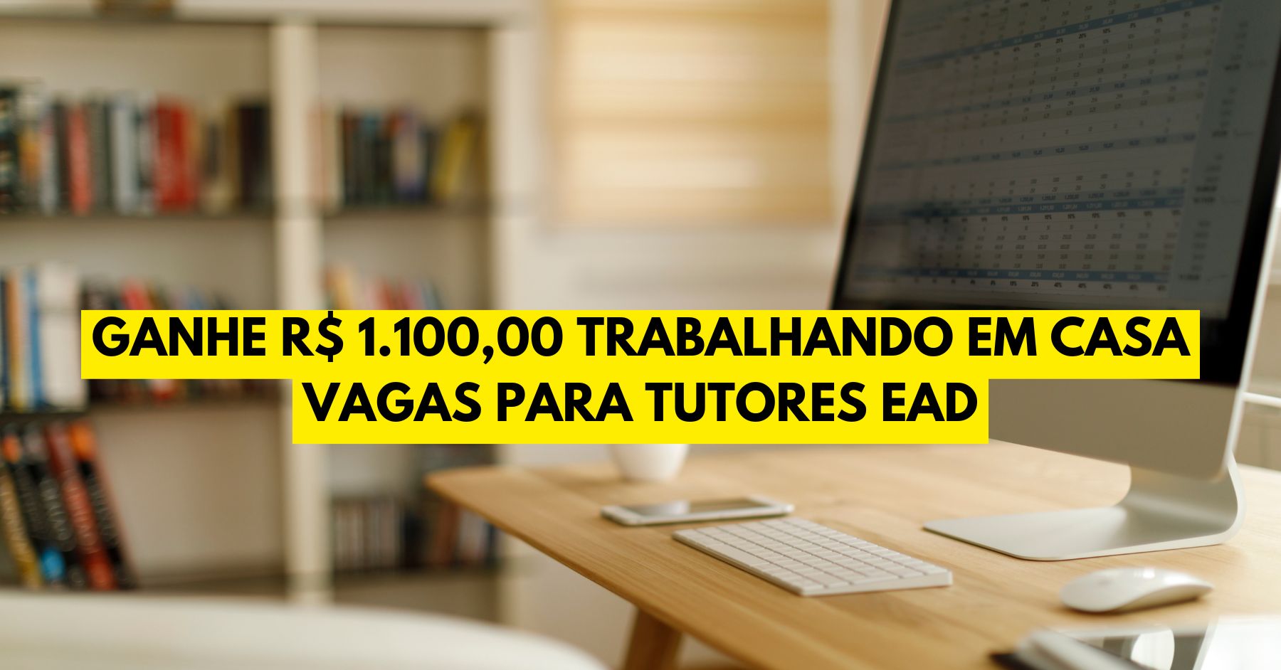 Trabalhe apenas 4h por dia de casa como tutor! Universidade Federal - UFG está contratando seis pessoas que queiram ganhar R$ 1.100 para atuar no cargo de tutor EAD