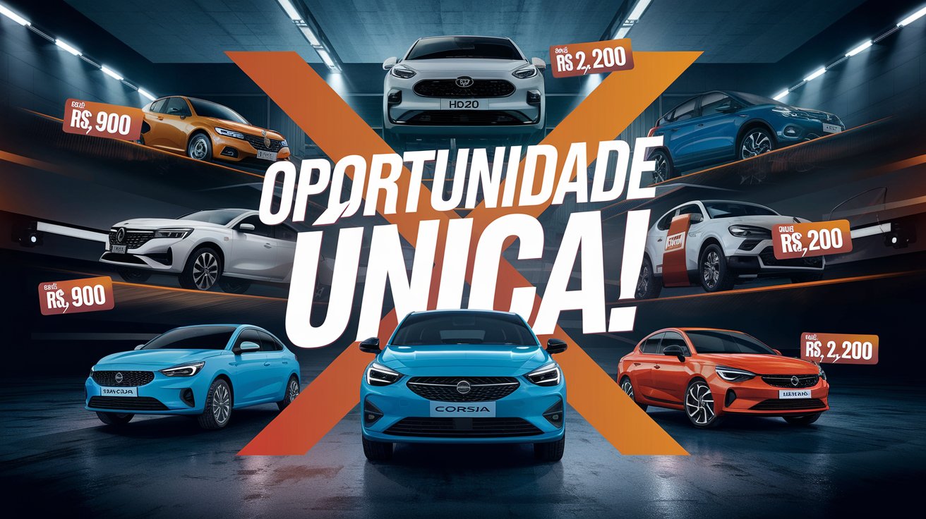 Leilão do Detran-SP oferece HB20 por R$ 2 mil e Corsa por R$ 900! Oportunidade imperdível para apaixonados por carros!