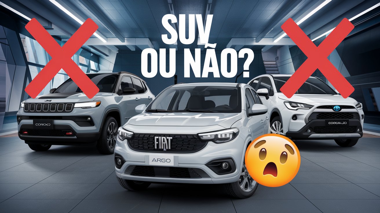 Fiat Argo agora é SUV no Brasil, enquanto Jeep Compass e Toyota Corolla Cross são retirados da lista pelo Inmetro. Entenda os critérios!