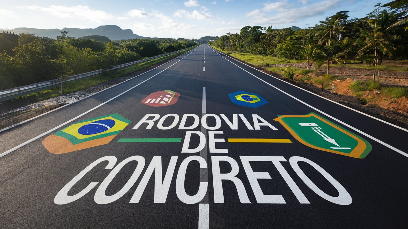Rodovias brasileiras adotam concreto, material mais durável que o asfalto, garantindo economia e segurança aos motoristas.