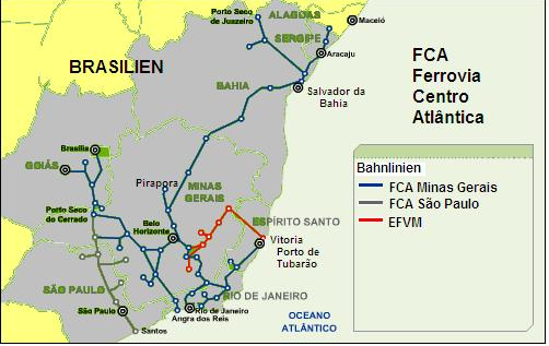 ​A Ferrovia Centro-Atlântica (FCA) é uma das principais malhas ferroviárias do Brasil, conectando sete estados e o Distrito Federal. Ela atravessa mais de 250 municípios, desempenhando um papel crucial na logística nacional.